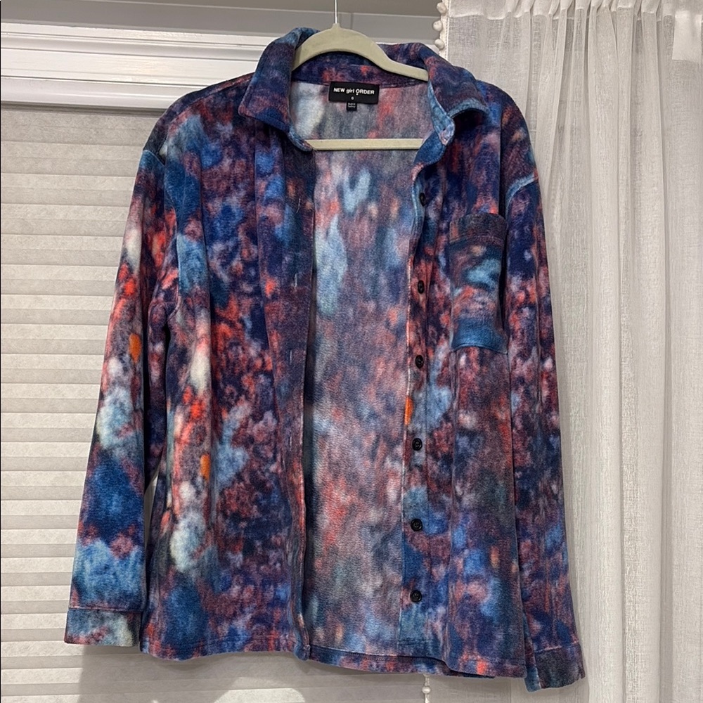 tie dye jacket button up